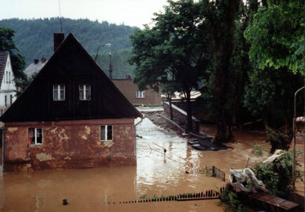 Niektóre domy zalane były do pierwszego piętra