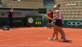 Krejcikova i Siniakova przełamały Linette i Perę w 4. gemie 2. seta półfinału French Open