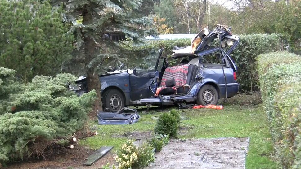 Opolszczyzna drzewo spadło na samochód, zginął kierowca