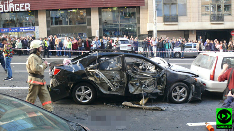 Ukraina. Samochód eksplodował w centrum Kijowa