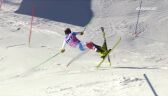 Upadek Aerniego w drugim przejeździe slalomu w Wengen