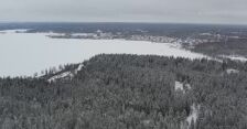 Kompleks skoczni w Lahti z drona