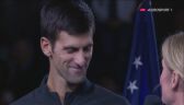 Novak Djoković odbiera trofeum US Open