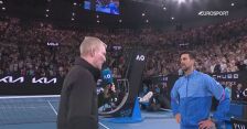 Rozmowa na korcie z Djokoviciem po awansie do półfinału Australian Open
