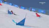 Pekin 2022 - snowboard. Pierwszy przejazd Aleksandry Michalik w slalomie równoległym